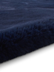 Think Rugs Navy Super Teddy Double Sheepskin Plain Shaggy Rug - Image 6 of 6