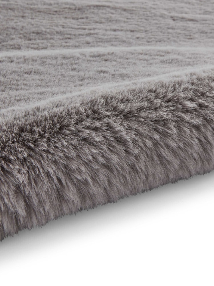 Think Rugs Grey Super Teddy Double Sheepskin Plain Shaggy Rug - Image 6 of 6