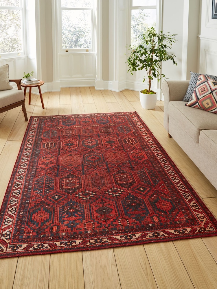 Think Rugs Red Kashmar Washable 2022 Traditional Rug - Image 1 of 6 Think Rugs Red Kashmar Washable 2022 Traditional Rug - Image 1 of 6