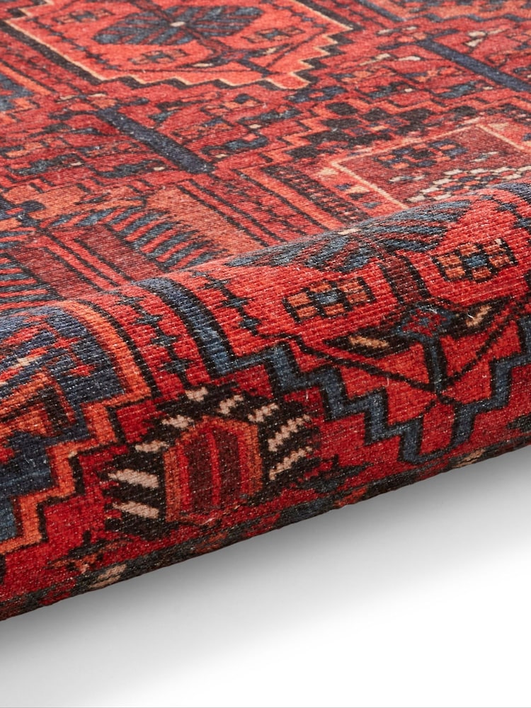 Think Rugs Red Kashmar Washable 2022 Traditional Rug - Image 6 of 6 Think Rugs Red Kashmar Washable 2022 Traditional Rug - Image 6 of 6