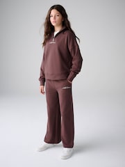 smALLSAINTS Brown Script Funnel Neck Sweater and Wide Leg Joggers Set - Image 1 of 12