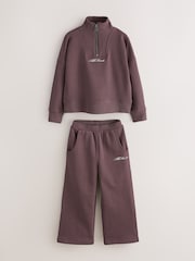 smALLSAINTS Brown Script Funnel Neck Sweater and Wide Leg Joggers Set - Image 8 of 12