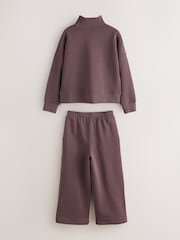 smALLSAINTS Brown Script Funnel Neck Sweater and Wide Leg Joggers Set - Image 9 of 12