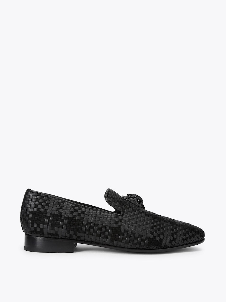 Kurt Geiger London Black Leather Ace Stud Shoes - Image 1 of 4