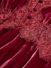FatFace Libby Rose Pink Velvet Midi Dress - Image 6 of 6