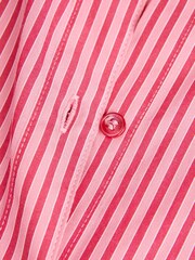 JJXX Pink Relaxed Poplin Shirt in Pink Stripe - Image 7 of 7