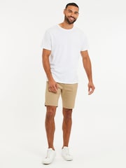 Threadbare Mid Natural Belted Chino Shorts - Image 3 of 4