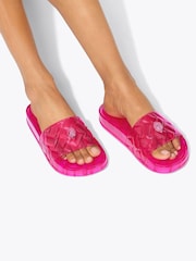 Kurt Geiger London Dark Pink Meena Jelly Sandals - Image 2 of 5