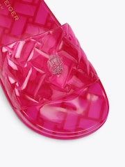 Kurt Geiger London Dark Pink Meena Jelly Sandals - Image 5 of 5
