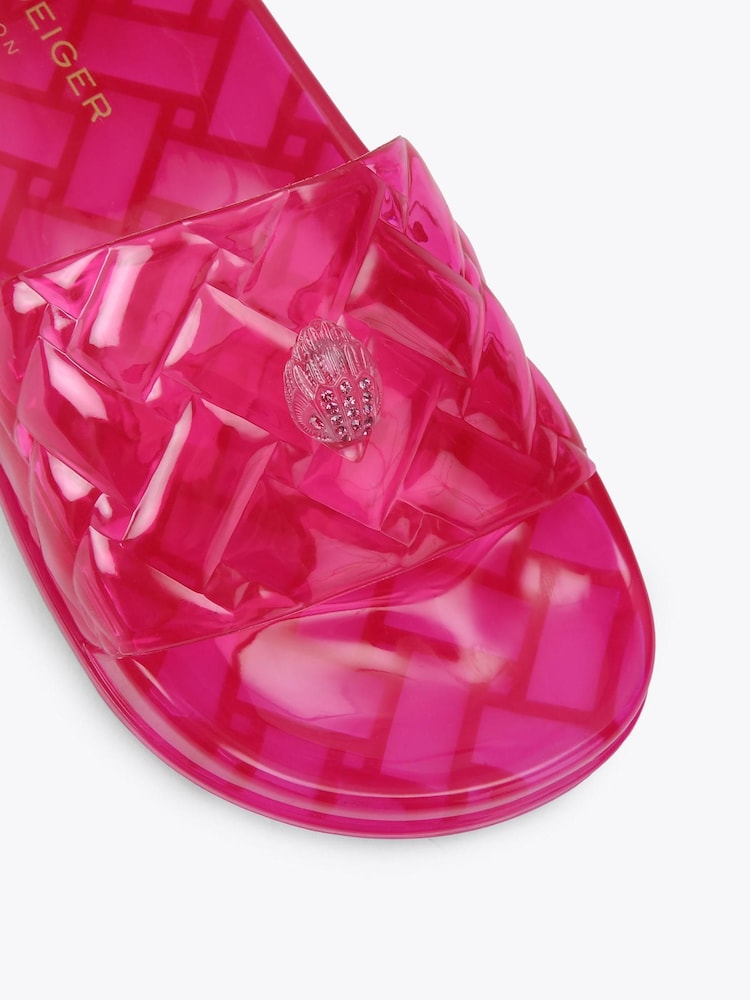 Kurt Geiger London Dark Pink Meena Jelly Sandals - Image 5 of 5 Kurt Geiger London Dark Pink Meena Jelly Sandals - Image 5 of 5