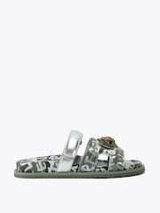 Kurt Geiger London Green Eagle Cut Out Sandals - Image 1 of 4
