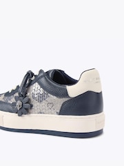 Kurt Geiger London Blue Monogram Flatform Trainers - Image 4 of 4