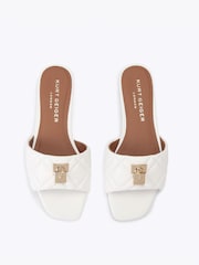 Kurt Geiger London White Brixton Flat Sandals - Image 2 of 4