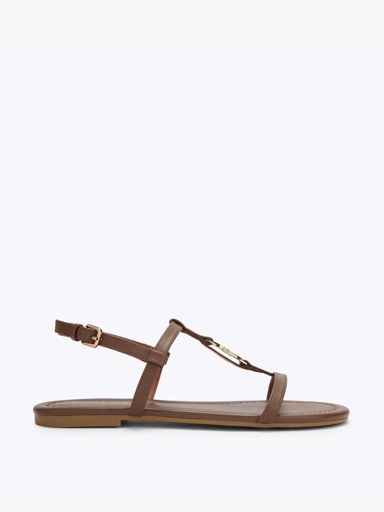 Kurt Geiger London Brown Bromley Flat Sandals - Image 1 of 4
