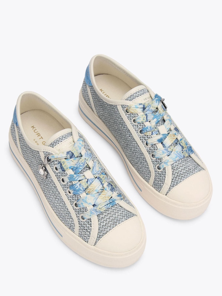 Kurt Geiger London Blue Lace Up Trainers - Image 4 of 4