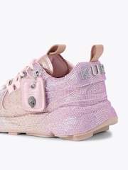 Kurt Geiger London Pink Kurt Crystal Trainers - Image 4 of 5