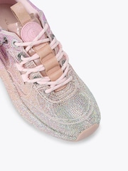 Kurt Geiger London Pink Kurt Crystal Trainers - Image 5 of 5