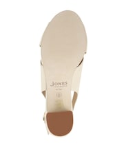 Jones Bootmaker Off White Nubuck Geenah Smart Leather Slingback Sandals - Image 6 of 6