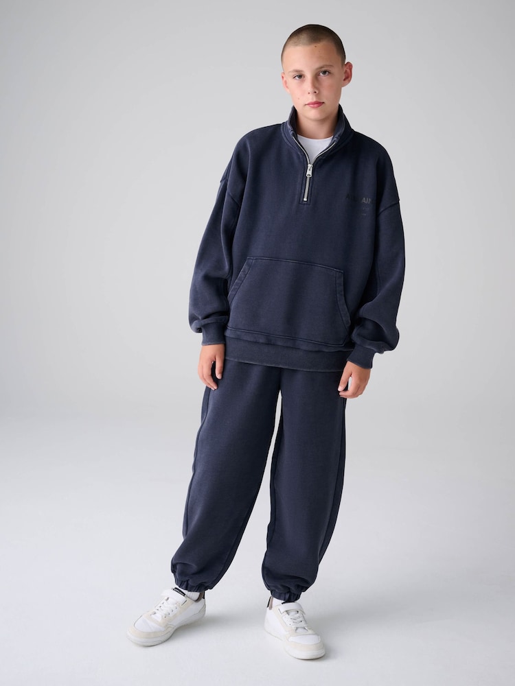 smALLSAINTS Navy Underground Funnel Neck Sweater and Joggers Set - Image 1 of 14 smALLSAINTS Navy Underground Funnel Neck Sweater and Joggers Set - Image 1 of 14