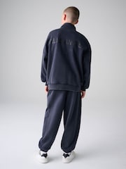 smALLSAINTS Navy Underground Funnel Neck Sweater and Joggers Set - Image 4 of 14