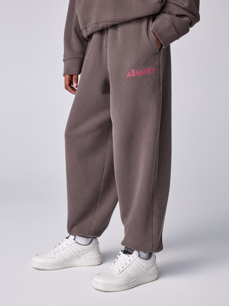 SmALLSAINTS Brown Washed Textured Hoodie and Jogger Set - Image 2 of 14