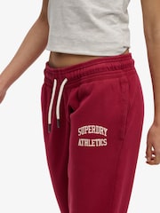 Superdry Red Athletic Essentials Low Rise Flare Joggers - Image 4 of 6