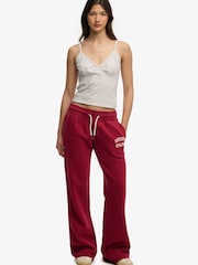 Superdry Red Athletic Essentials Low Rise Flare Joggers - Image 6 of 6