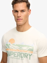 Superdry White Outdoors Mountain Relaxed T-Shirt - Image 2 of 5
