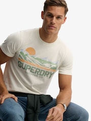 Superdry White Outdoors Mountain Relaxed T-Shirt - Image 3 of 5