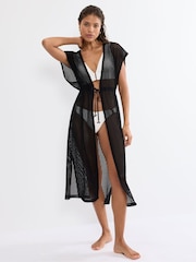 Triumph Black Beach MyWear - Crochet Kimono - Image 1 of 5