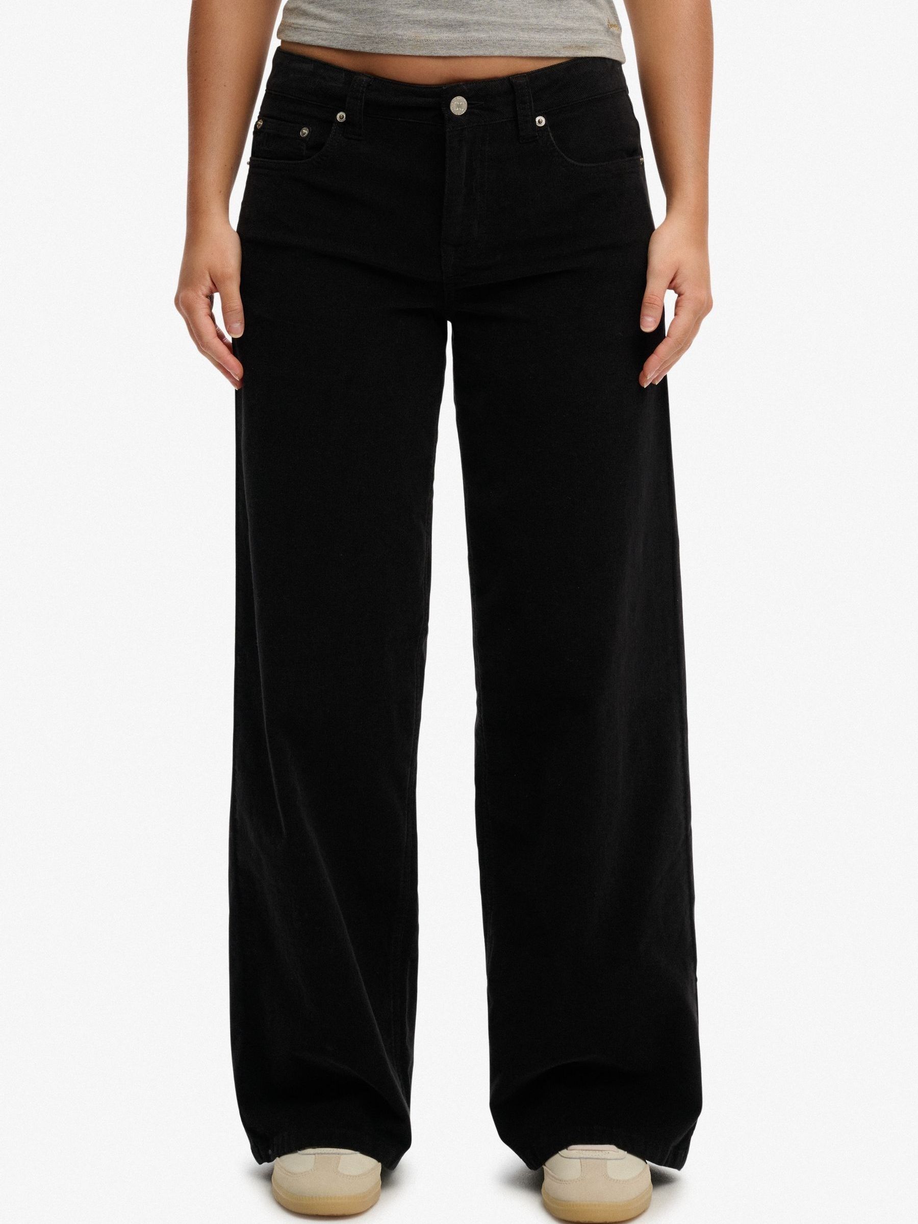 Superdry Women's Noir Baggy Corduroy Trousers - Image 2