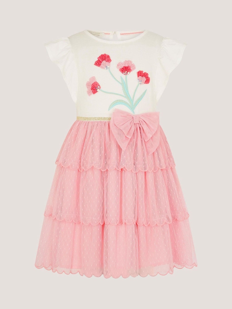 Monsoon Tulip Polka Dot Mesh Disco Dress - Imaginea 1 din 3