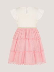 Monsoon Tulip Polka Dot Mesh Disco Dress - Imaginea 2 din 3