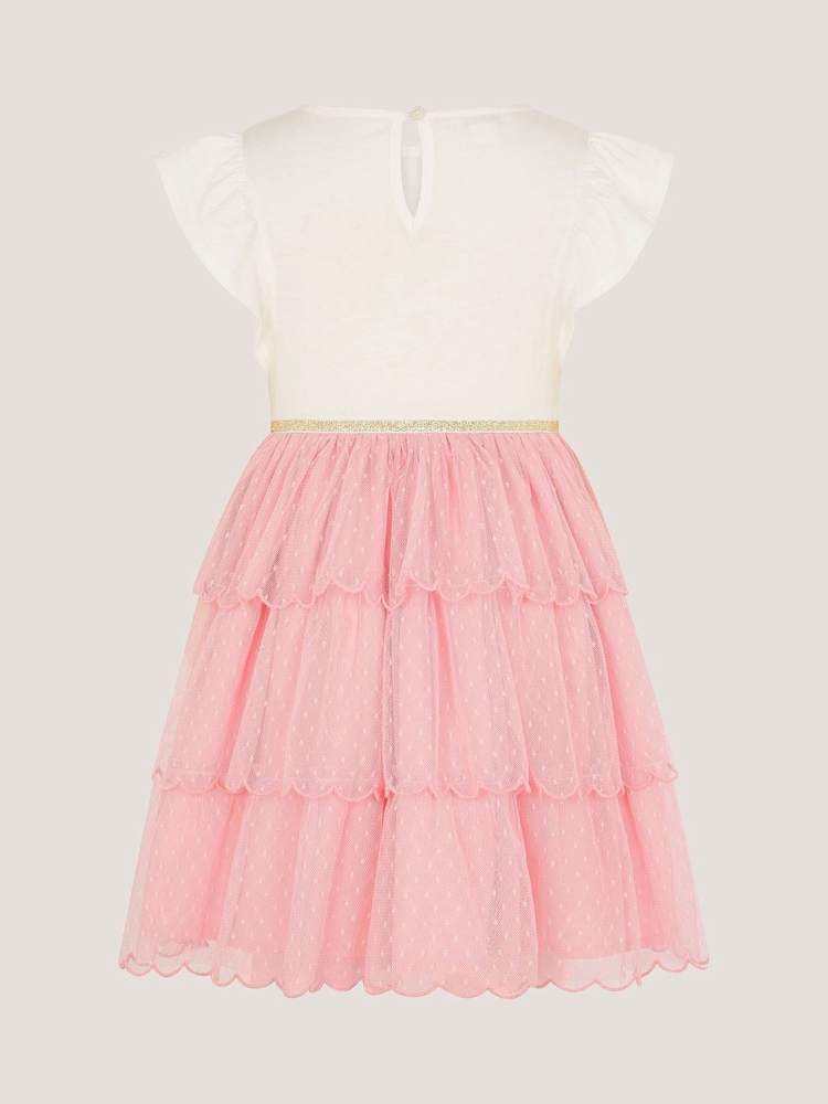 Monsoon Tulip Polka Dot Mesh Disco Dress - Imaginea 2 din 3