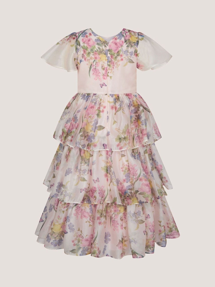 Monsoon Botanical Print Tiered Party Dress - Imaginea 2 din 3