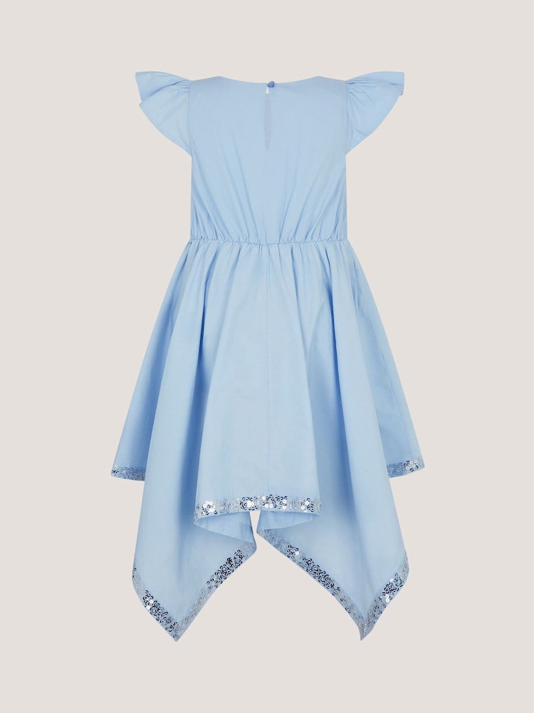 Monsoon Sequin Butterfly Hanky Hem Party Dress - Imaginea 2 din 3