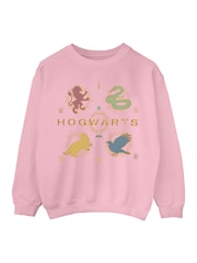Brands In Pink Harry Potter Hogwarts Icons Sweat Top - Image 3 of 5