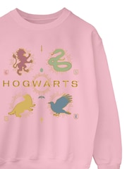 Brands In Pink Harry Potter Hogwarts Icons Sweat Top - Image 4 of 5