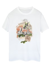 Brands In White Harry Potter Hogwarts Postcard T-Shirt - Image 3 of 5