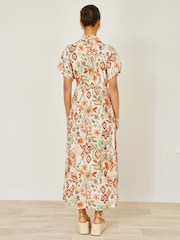 Yumi Viscose Relaxed Boho Print Maxi Shirt Dress - Image 4 of 4