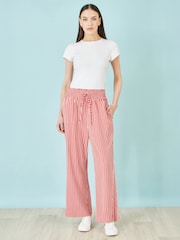 Yumi Red Stripe Relaxed Trousers - Image 1 of 3