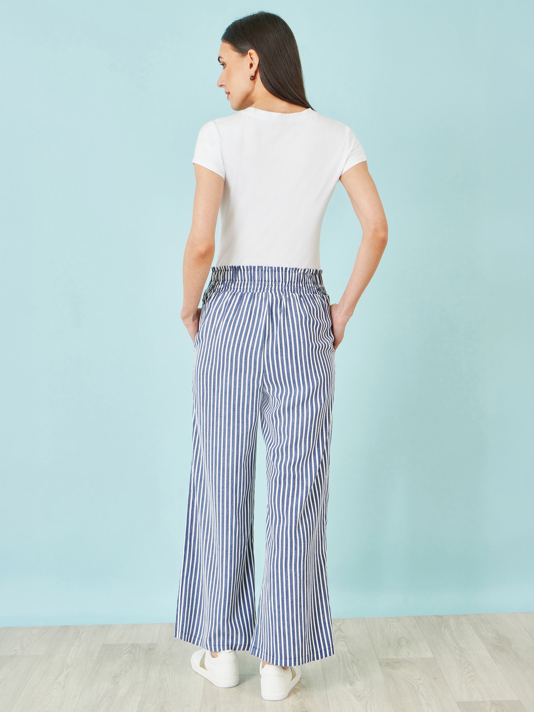 Buy Yumi Blue Stripe Relaxed Trousers from Next USA
