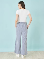 Yumi Blue Stripe Relaxed Trousers - Image 3 of 3