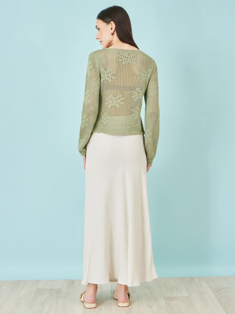 Yumi Natural Viscose Maxi Skirt - Image 3 of 3 Yumi Natural Viscose Maxi Skirt - Image 3 of 3