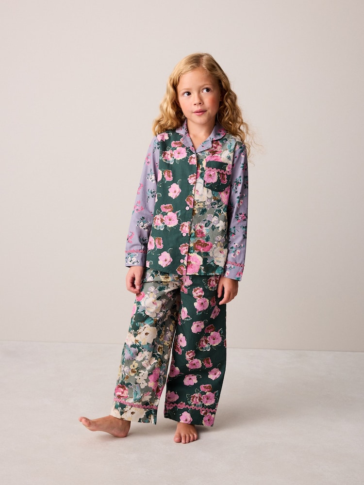 Laura Ashley Green Floral Printed Pyjamas Set - Image 1 of 11