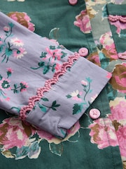 Laura Ashley Green Floral Printed Pyjamas Set - Image 10 of 11
