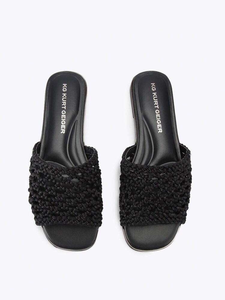 KG Kurt Geiger Black Rhoda Mule Sandals - Image 2 of 4
