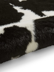 Think Rugs Black Faux Fur Cow Faux Animal Rug - Image 6 of 6