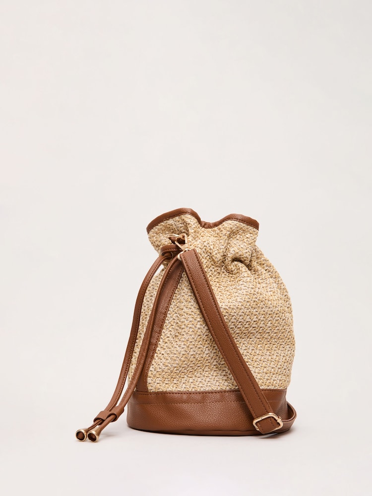 Phase Eight Natural Straw Bucket Bag - Image 1 of 4
