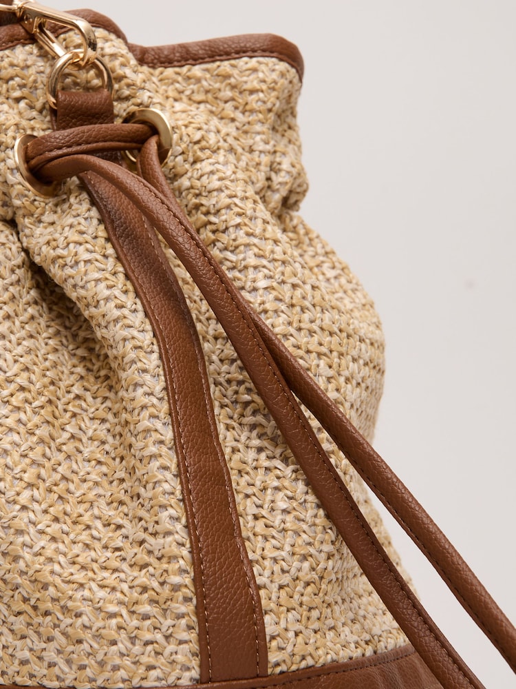Phase Eight Natural Straw Bucket Bag - Image 2 of 4